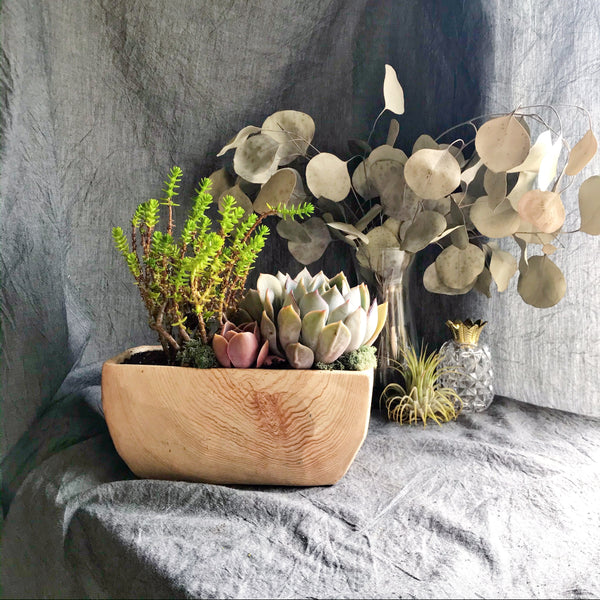 Faux Wooden Planter nVi Garden