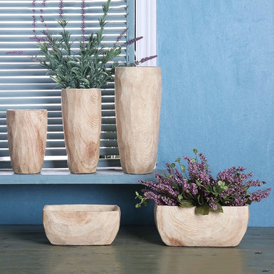 Faux Wooden Planter